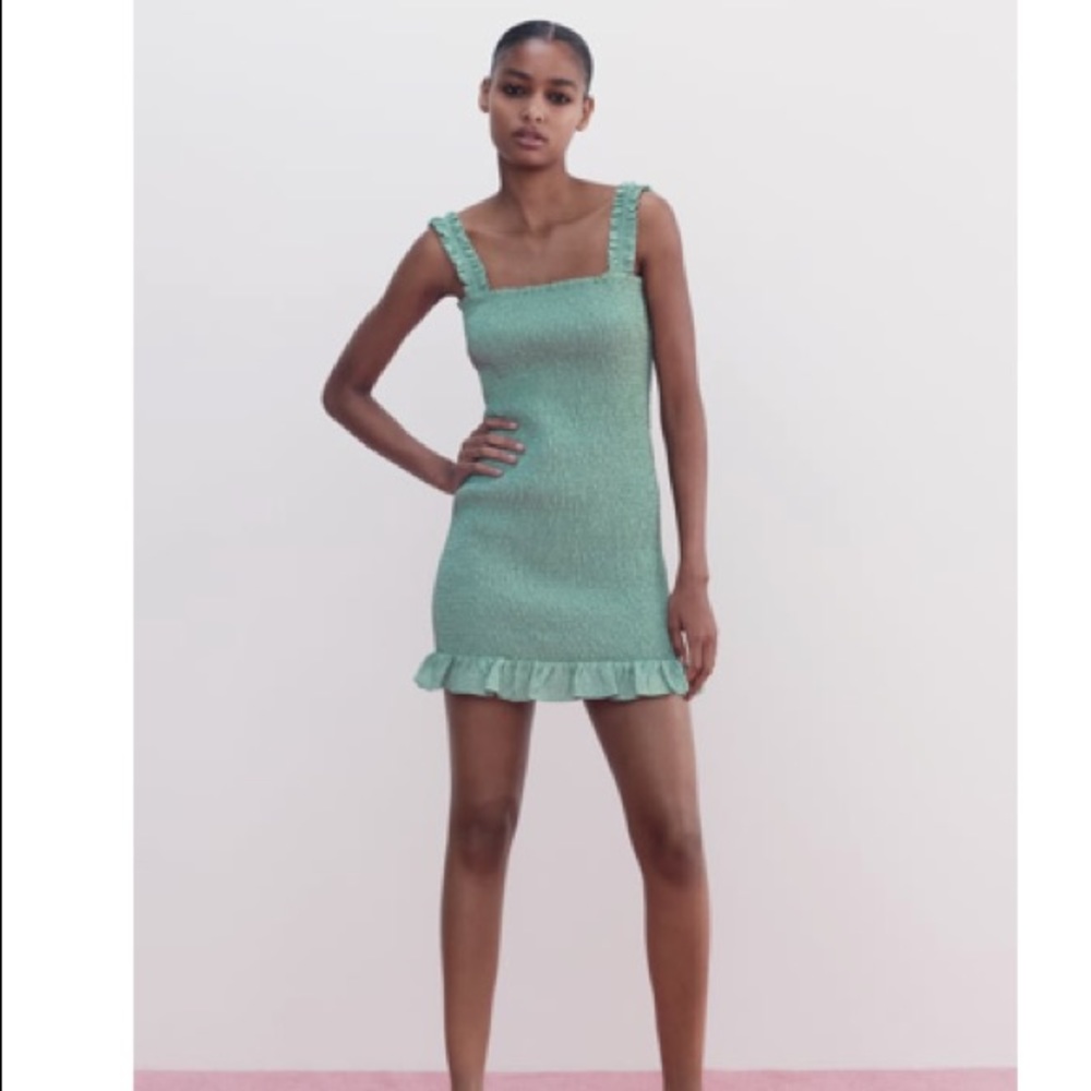Green Zara dress